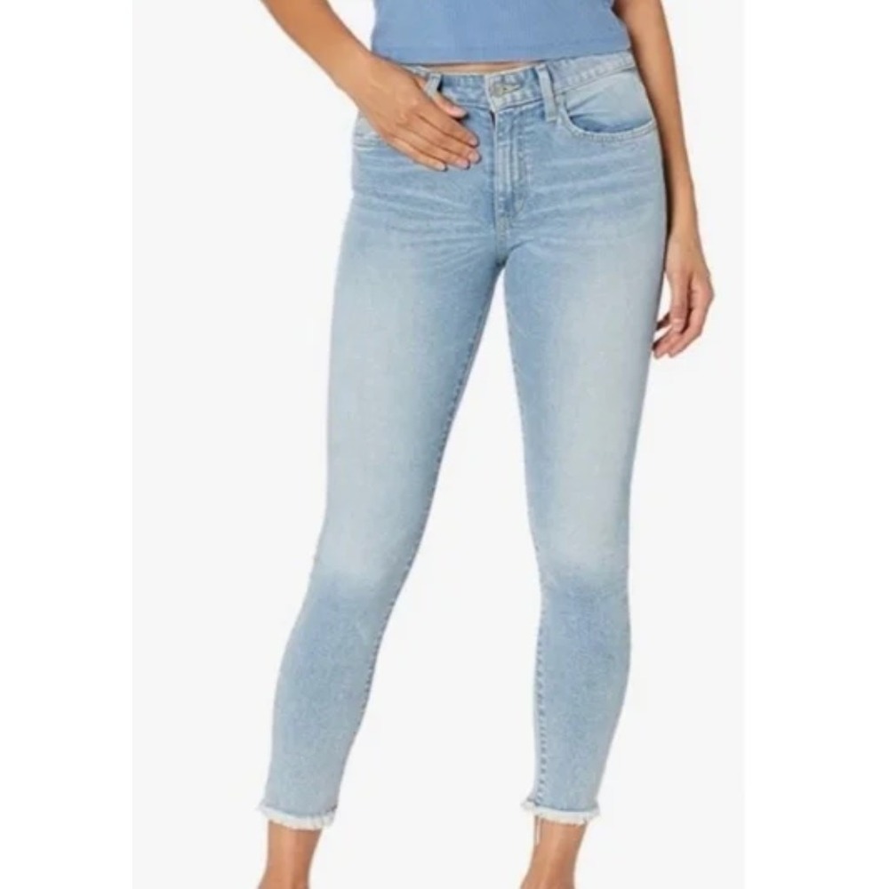 Joes Jeans Women‎ Size 29 Blue The Icon Mid Rise Skinny Raw Hem Frayed Denim